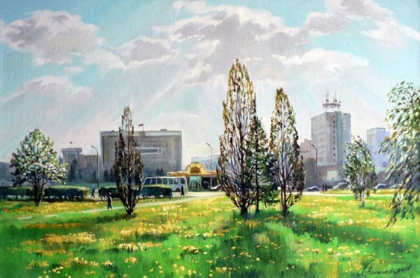 Ремезов Уральская деревня Кын картина