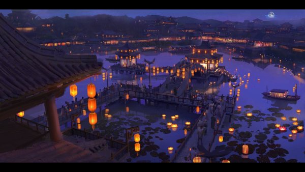 Японский город на воде