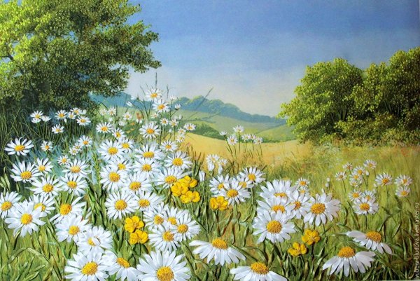 Поленов художник поле ромашек