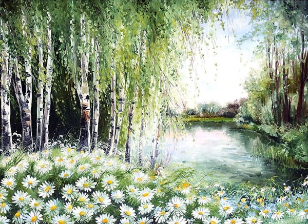 Березы и ромашки