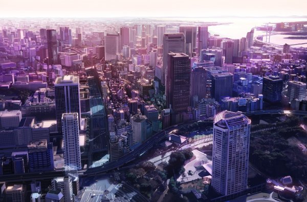 Улицы Токио неон