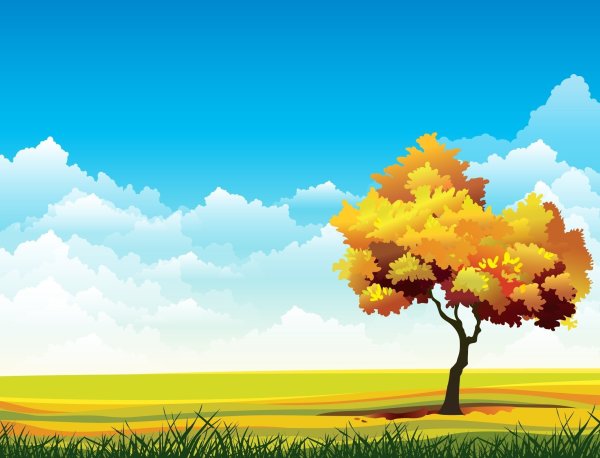 Пейзажи природы вектор