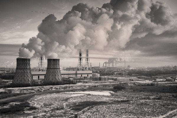 Индустриальный пейзаж завод