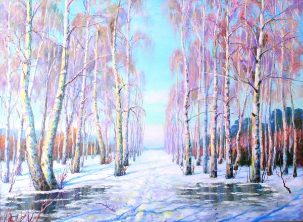 Грабарь Березовая аллея картина