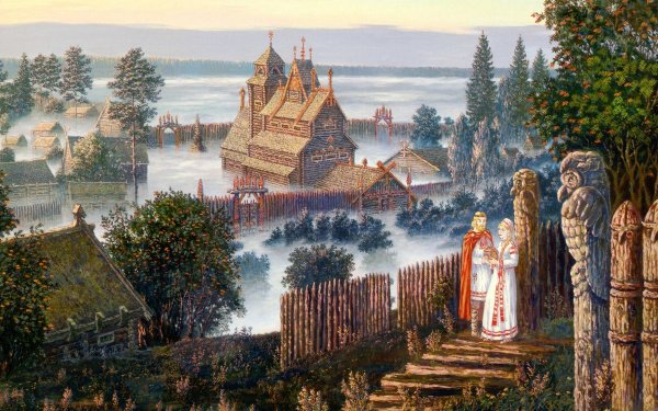 Художник Угланов храм Богини Лады