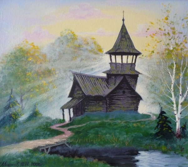 Деревянные церкви живопись