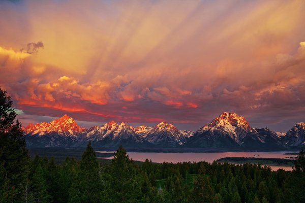 Штат Вайоминг Гранд Титон