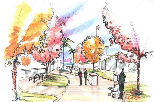 Рисование парков и скверов