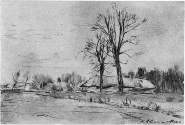 Наброски пейзажа Левитана