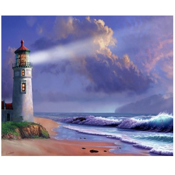 Маяк на берегу моря