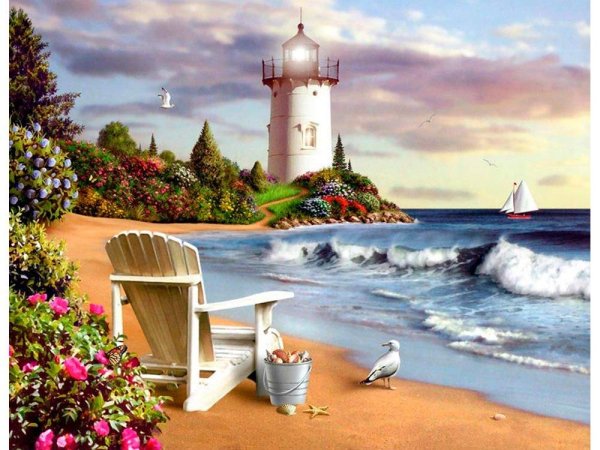 Маяк и пальмы