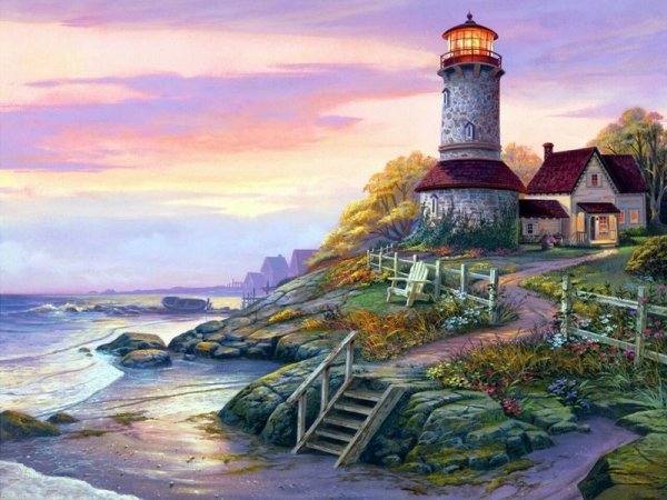 Томас Кинкейд живопись маяки