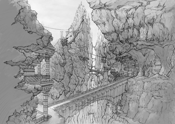 Архитектурный пейзаж Графика