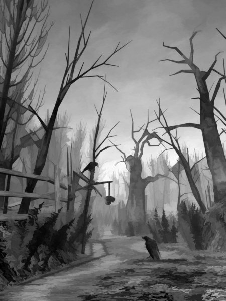 Мрачный пейзаж арт