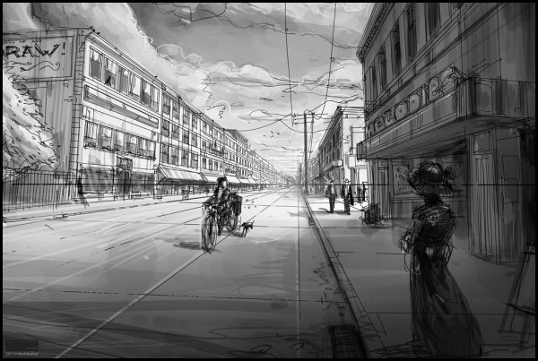 Перспектива улицы города