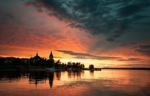 Закат на заливе Чебоксары