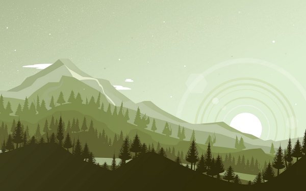 Векторная Графика пейзаж