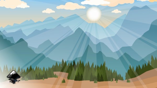 Горы пейзаж вектор