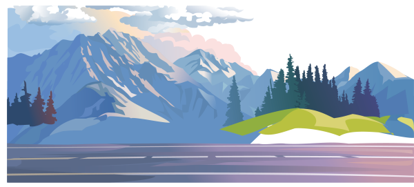 Горный пейзаж вектор