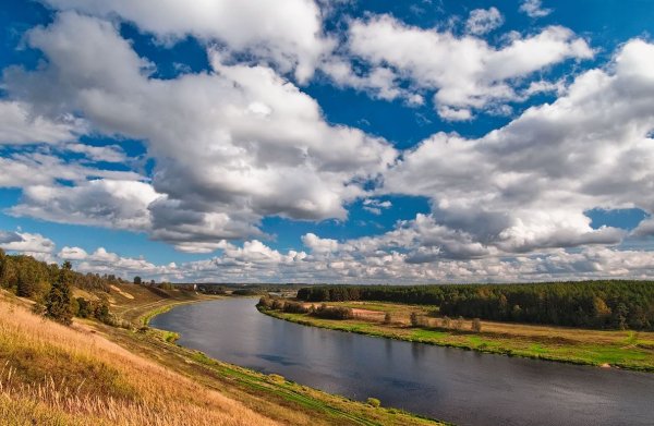 Родные просторы Волга русская река
