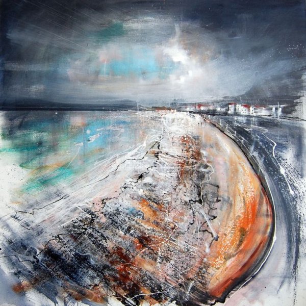 Фактурный абстрактный пейзаж