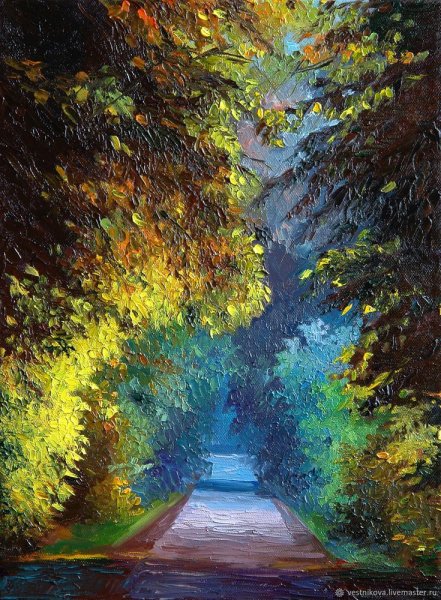 Лес на холсте