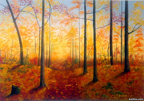 Пейзаж в теплых тонах