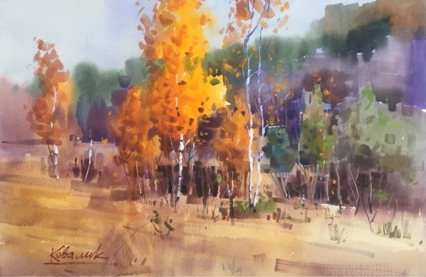 Ковалик Андрей акварель autumn Color