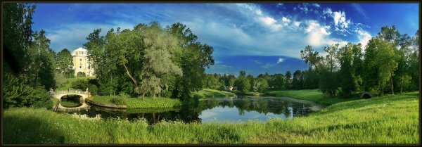 Красивый панорамный пейзаж