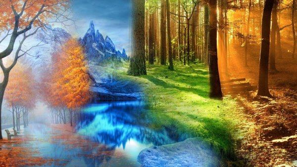 Пейзаж в четырёх времени года