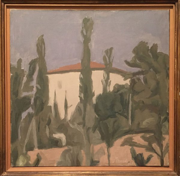 Джорджо Моранди пейзаж двор дома картины