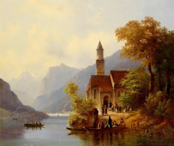 Немецкий художник-пейзажист Антон долл (1826-1887)