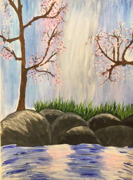 Пейзаж весны легкий