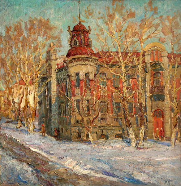 Город Барнаул зимой