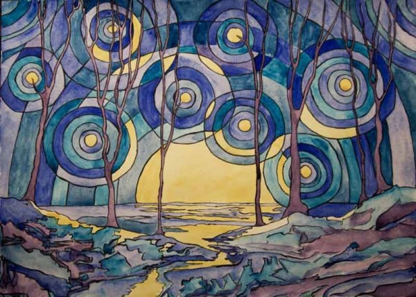 Пейзаж в декоративном стиле