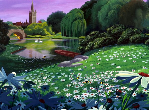 Алиса в стране чудес пейзаж Дисней