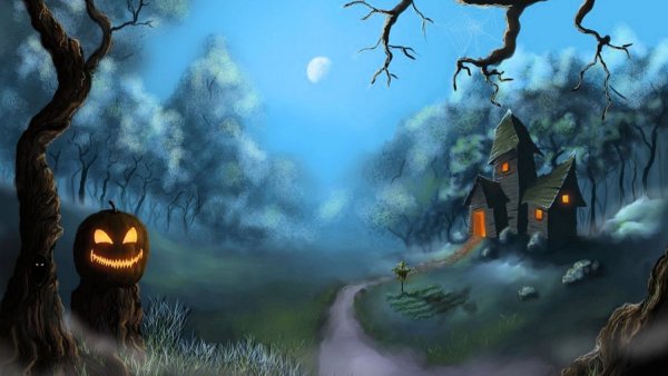 Хеллоуинский пейзаж