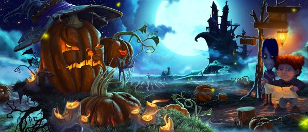 Хэллоуин арт пейзаж