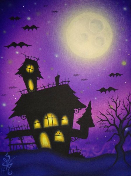 Хэллоуин арт пейзаж