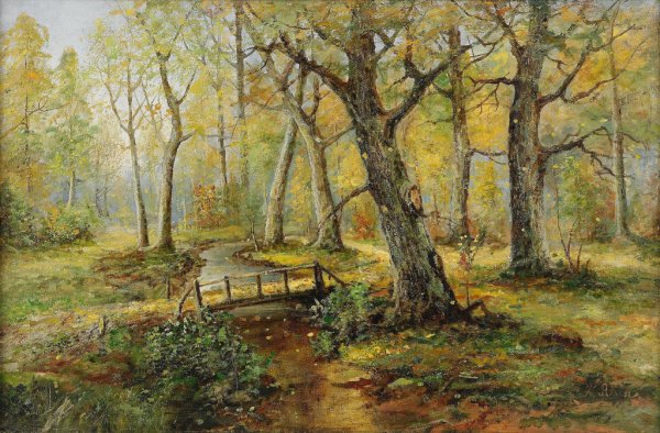 Карл Розен (1864-1934) пейзажи лес