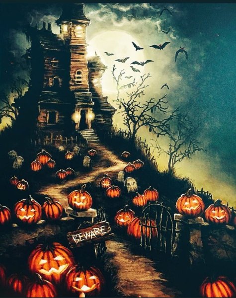 Хэллоуинские пейзажи