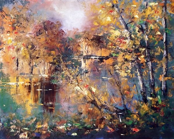 Акварель осень Леонид Афремов