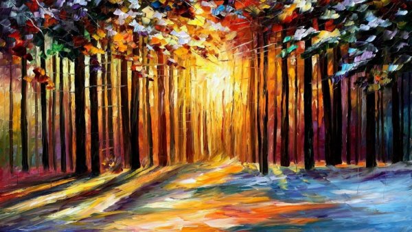 Леонид Афремов картины осень