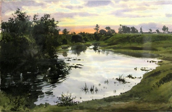 Альберт Бенуа акварель пейзажи