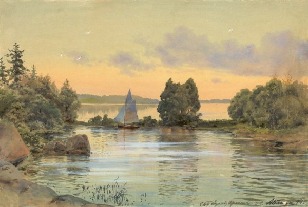 Альберт Бенуа акварель пейзажи