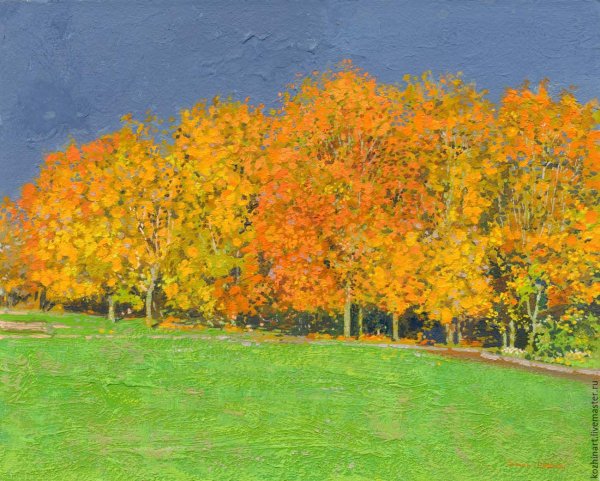 Картина Серова октябрь Домотканово