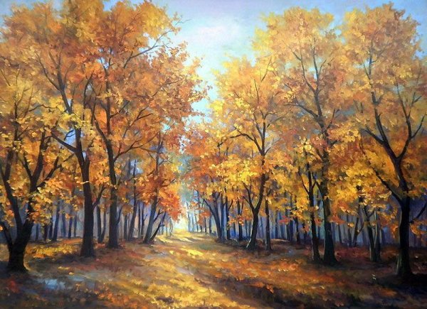 Осенние пейзажи художницы anca Bulgaru