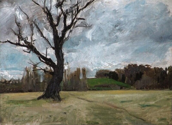 Картина Серова октябрь Домотканово