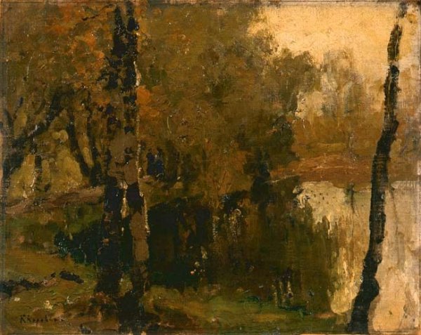 К. А. Коровин. Пруд. Осень. 1890-Е