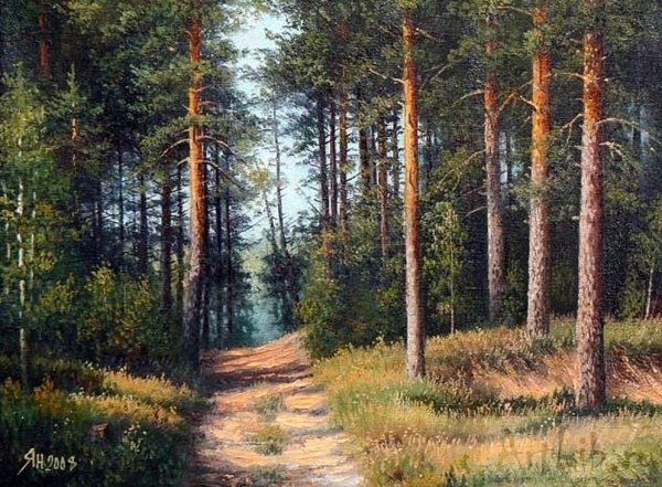 «Дорога в Сосновом лесу» Шишкин ИИ